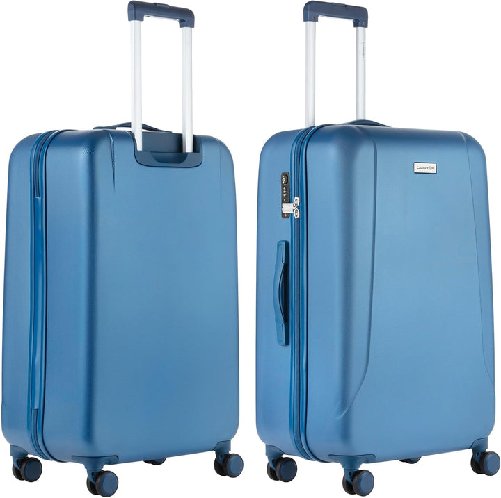CarryOn Skyhopper Hartschalen Koffer Gröss - TSA Reisekoffer Leicht 78cm (Blau, Gross) L Blau, L Bla