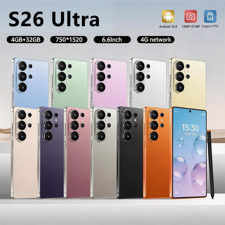 4G Smartphone, 6,6 Zoll HD Display, 4GB+32GB Speicher (erweiterbar bis 256GB), 13MP Front- &amp; 21MP Rü
