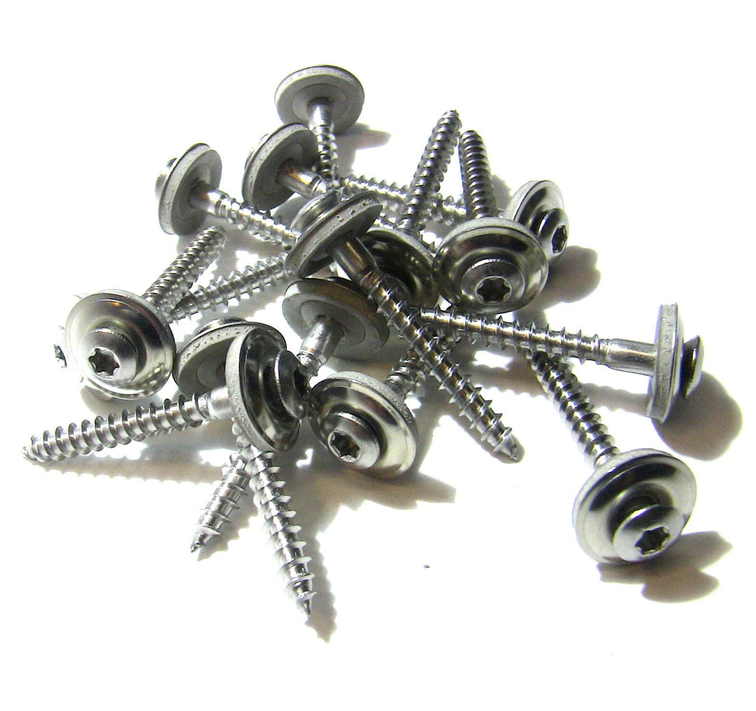 100 Stk. Spenlgerschrauben Edelstahl V2A mit EPDM Dichtscheibe Teilgewinde Torx 4,5x20->4,5x80 (4,5