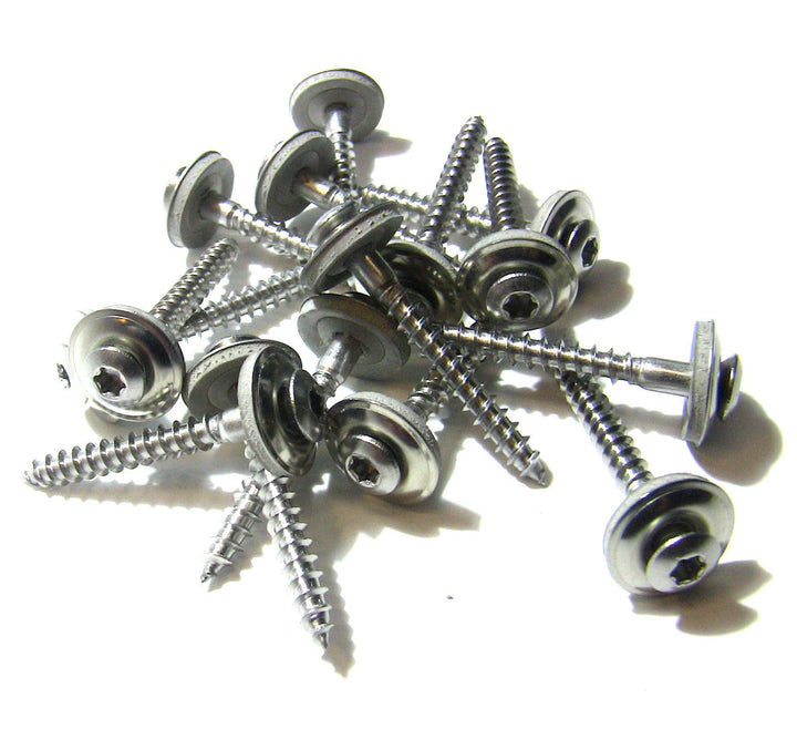 100 Stk. Spenlgerschrauben Edelstahl V2A mit EPDM Dichtscheibe Teilgewinde Torx 4,5x20->4,5x80 (4,5