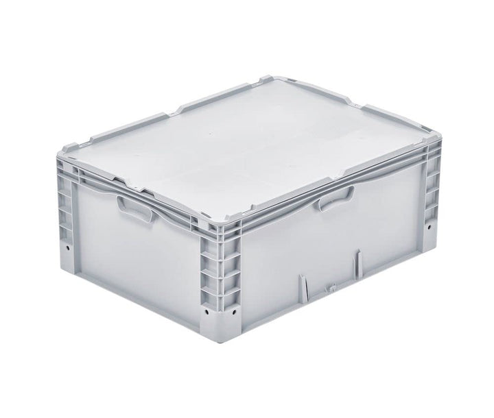 SuperSparSet 2x Auflagedeckel für Euro-Norm Grossbehälter | BxT 60x80cm | Grau | Eurobox, Transportb