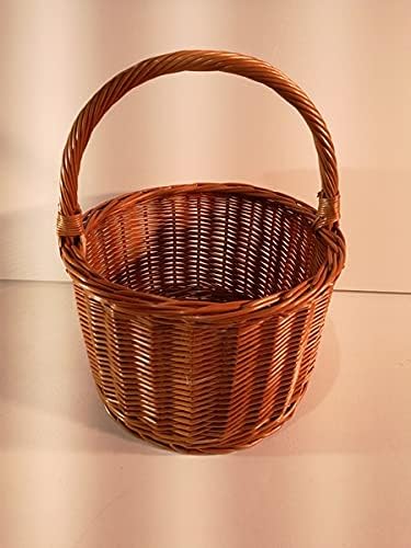 Pilzkorb Einkaufskorb Ø 28 cm Erntekorb Pflanzkorb Rund aus Weide geflochten