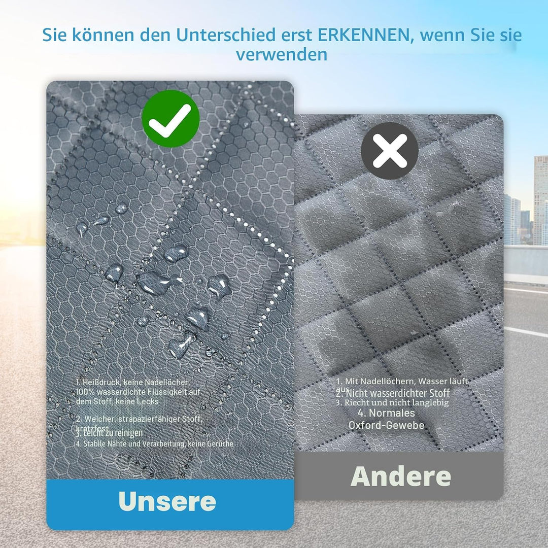 ANOSOSPECIAL Grauer Hunde-Autositzbezug für Rücksitz, Haustierfreundlich und wasserdicht, universell