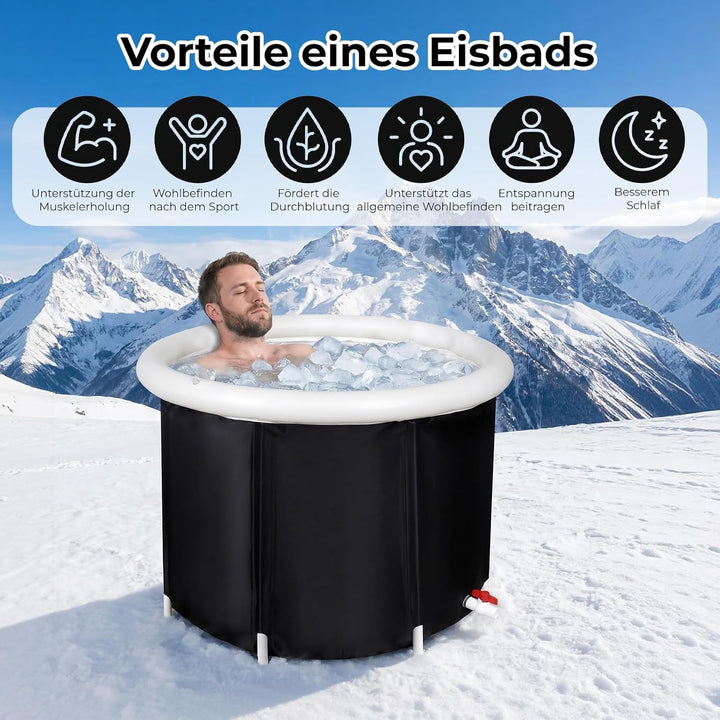 Eisbadewanne für Athleten 68cm Höhe Faltbare Aufblasbare Badewanne Tragbares Eisbad für den Innen- u