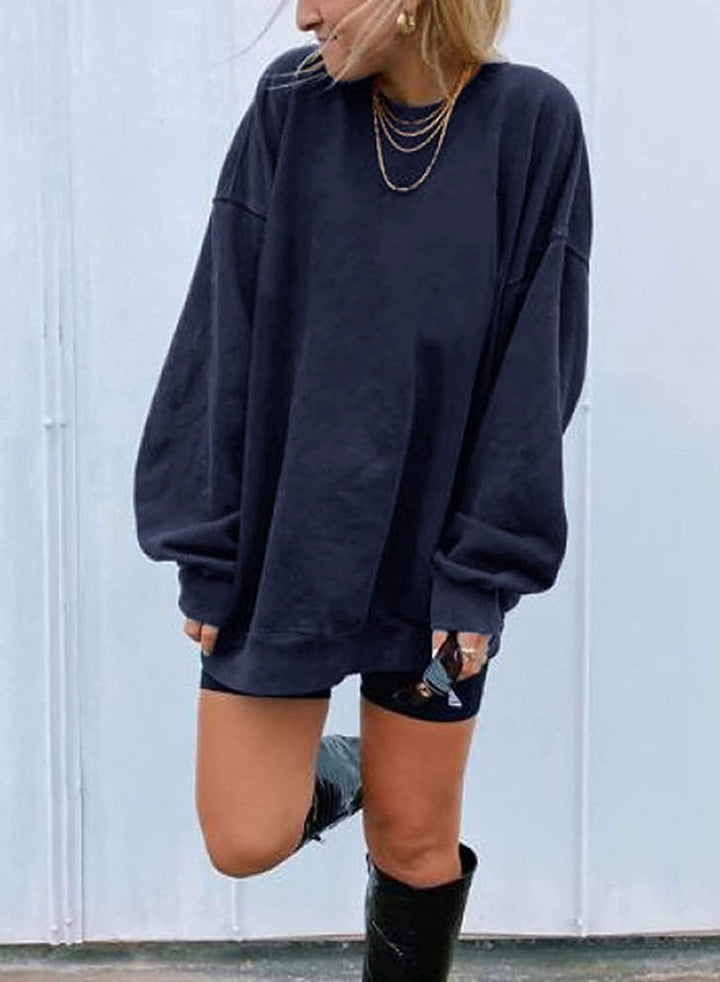 Sweatshirt Damen Los Angeles Pullover Oversized Langarmshirt Rundhals Pulli Basic Loose Tops Ohne Ka