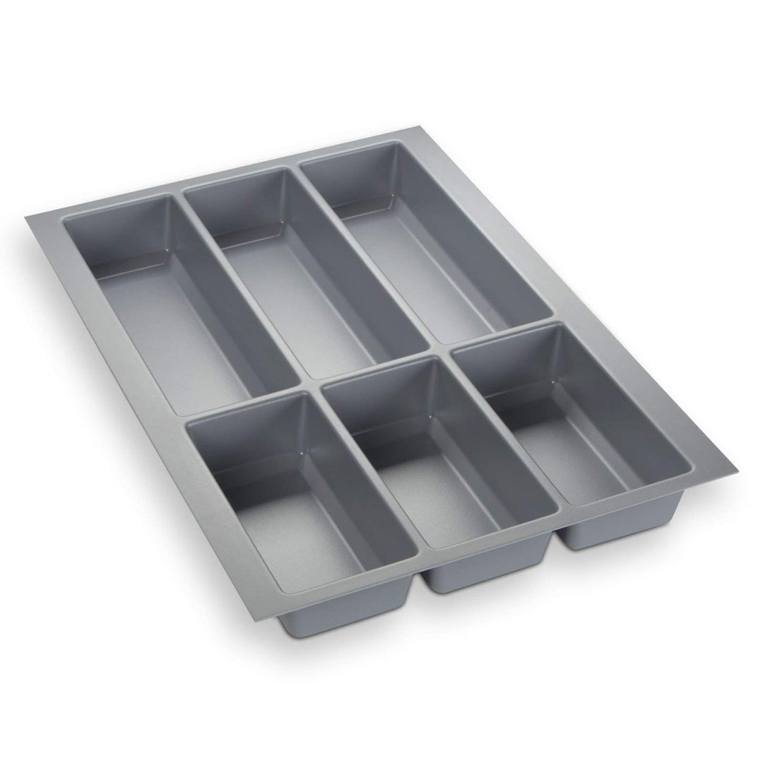 Orga-Box® IV UNIVERSAL Besteckeinsatz Besteckkasten silbergrau für 40er Schublade (473,5 x 326 mm) B