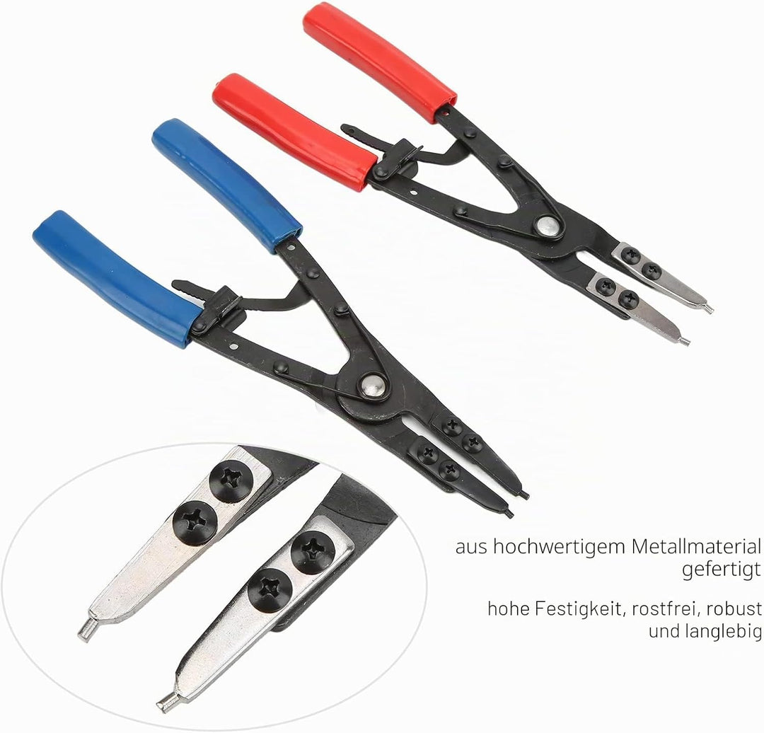 Seegeringzange Gross,Snap Ring Plier Set,Seegeringzange,Auto-Wartungswerkzeuge 2Pcs Heavy Duty Inter