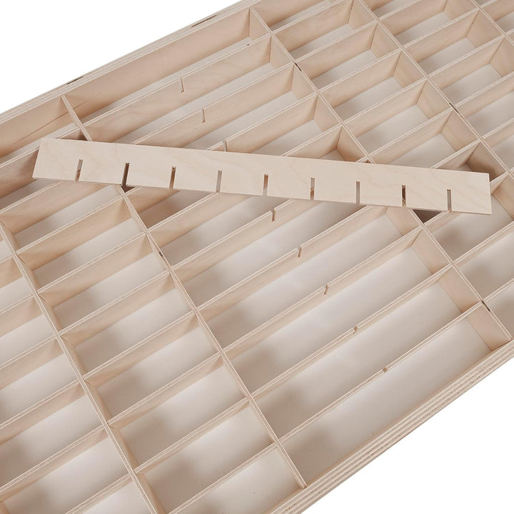 Dekoralove HOLZORGANISATOR 80X40CM für Schubladen kompatibel für Hot Wheels Schmuck Holz Aufbewahrun