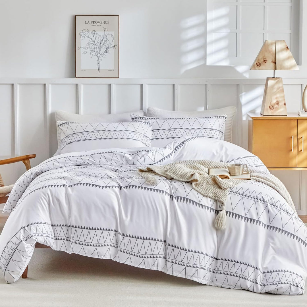 Lekesky Bettwäsche 200x200cm Super Weiche 100% Mikrofaser 3teilig - Bettwäsche-Sets 200 x 200 Bettbe