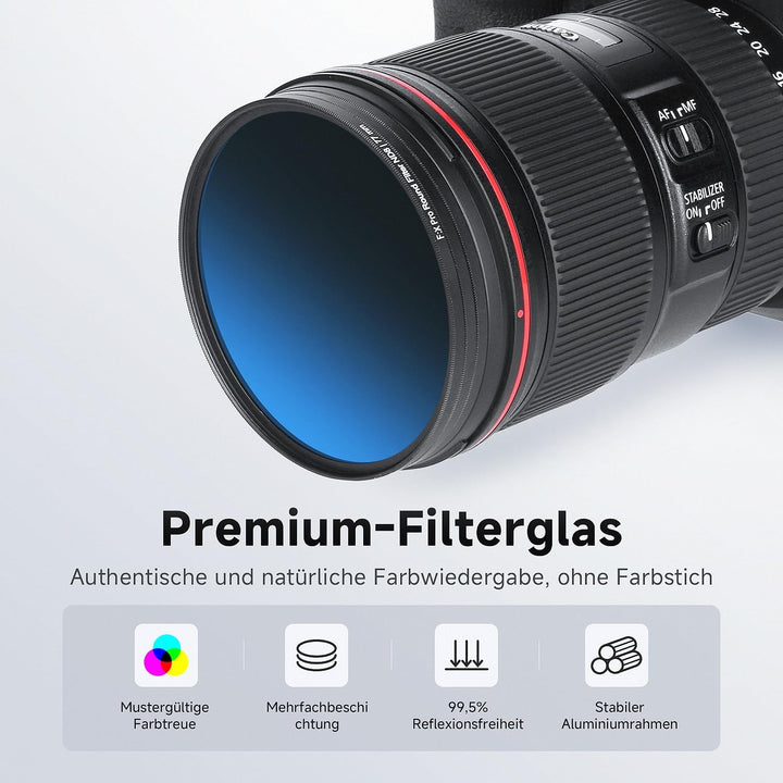 Rollei F:X Pro ND Filterset (ND 8, ND 64, ND1000) Neutraldichtefilter Set mit 3 Graufiltern (72mm) 7