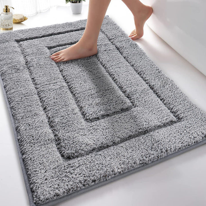 DUNSOO Badezimmerteppich, Badematte rutschfest Waschbar, Weiche Badteppich Wasserabsorbierend Mikrof