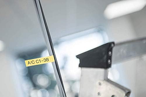 Brother PT-E110 Professioneller Etikettierer, industriell, mit 1 Tze-FX221-Band, 9 mm, Schwarz/Weiss