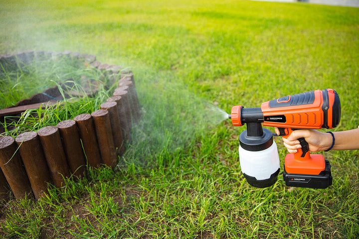 Yard Force Akku-Farbsprühgerät LP C06P mit 20V / 2,0 Ah Lithium Akku, bürstenloser Motor, 1000 ml Be
