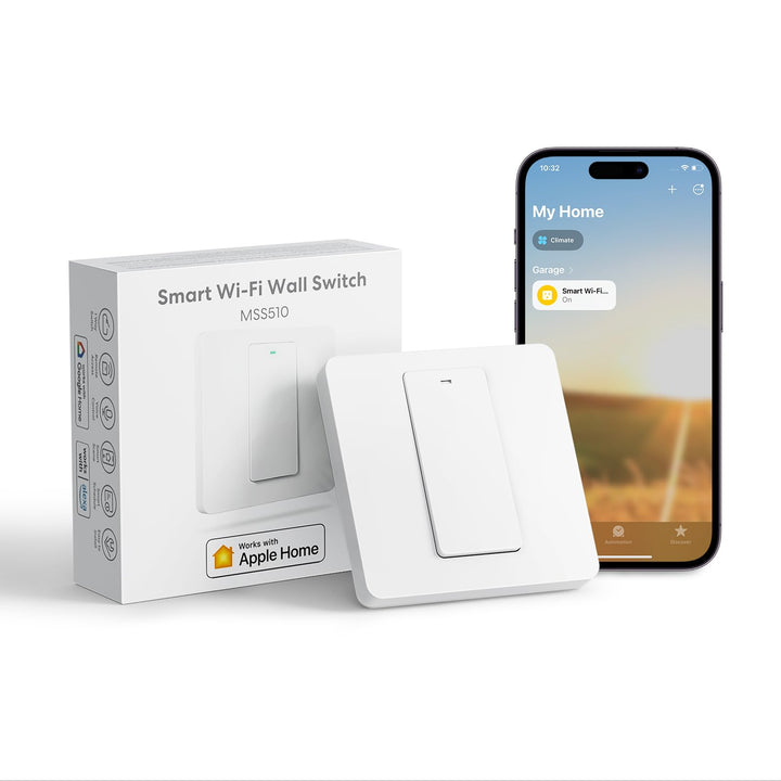 Meross Smart Schalter | Nullleiter Erforderlich | WLAN Wandschalter mit Fernsteuerung &amp; Sprachsteuer