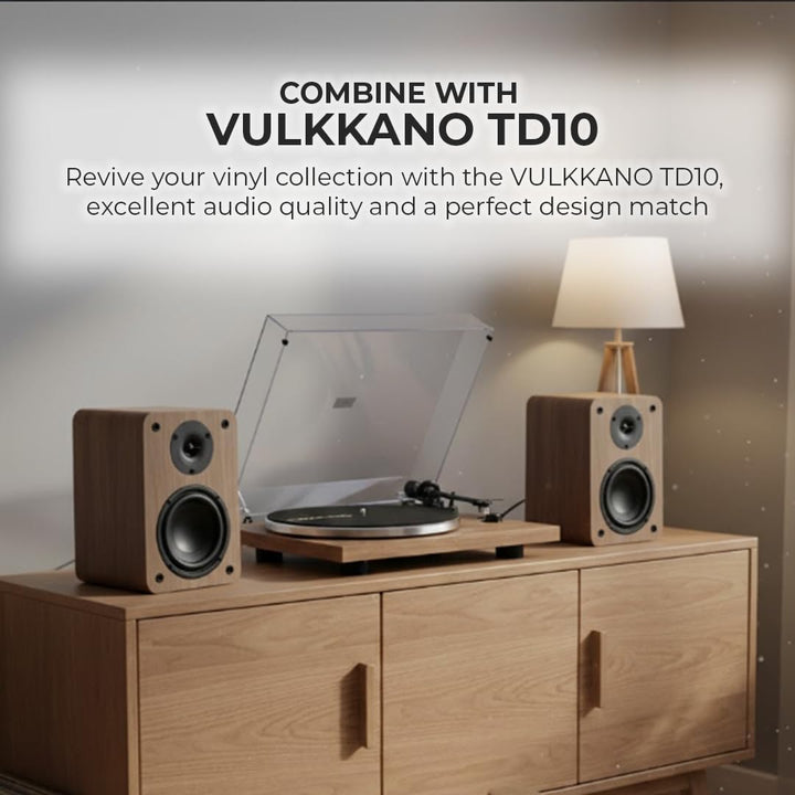 VULKKANO A4 ARC Aktivlautsprecher mit 4" Woofer, Bluetooth 5.0, HDMI ARC, Optica, RCA, USB, mit Subw