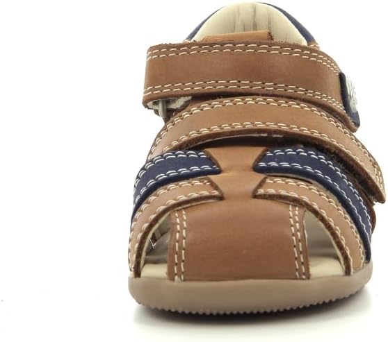 Kickers Jungen Bipod Sandale 18 EU Camel Blau, 18 EU Camel Blau