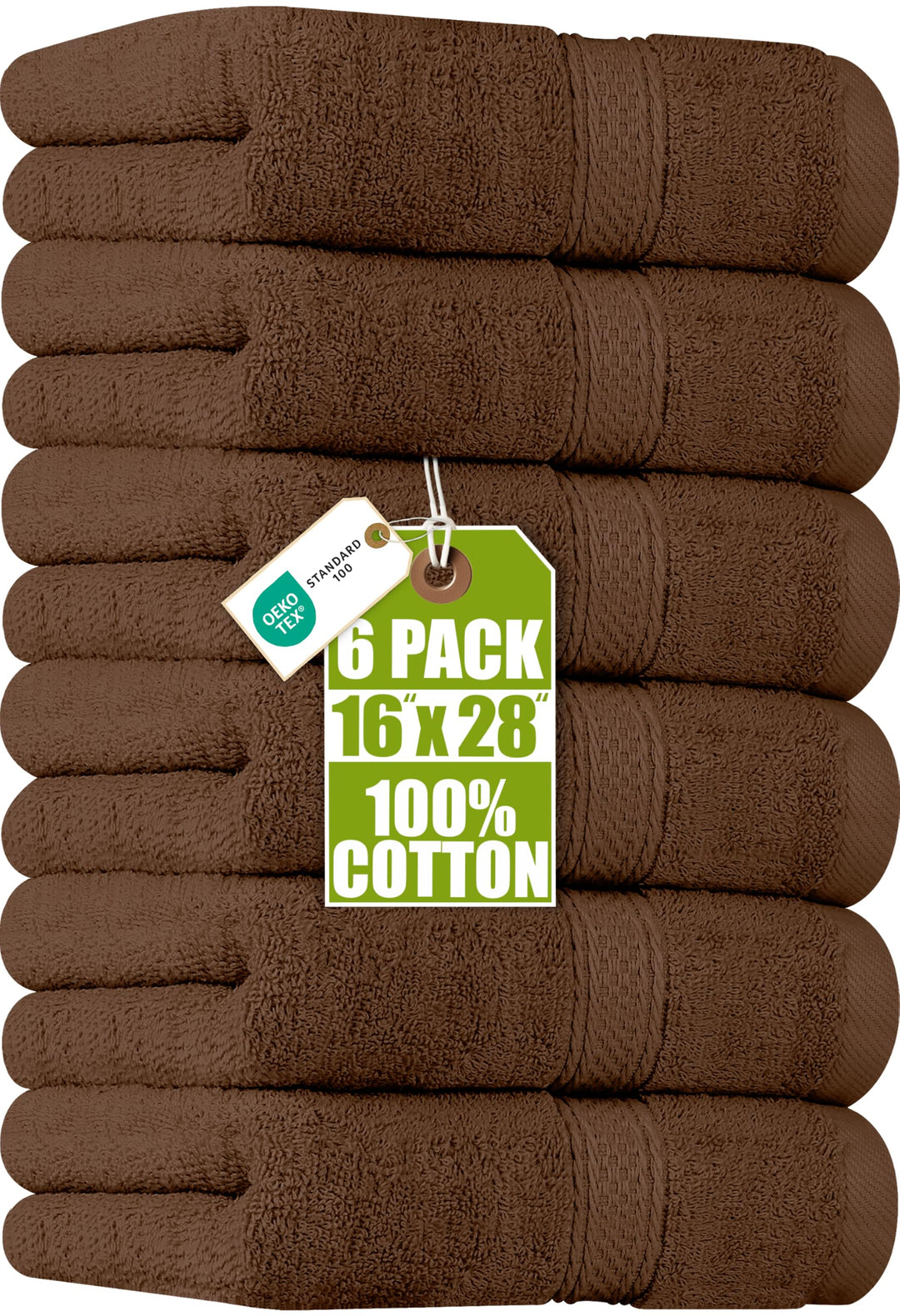 Utopia Towels Handtücher, Baumwolle, 600 g/m², 6 Stück Braun, Braun