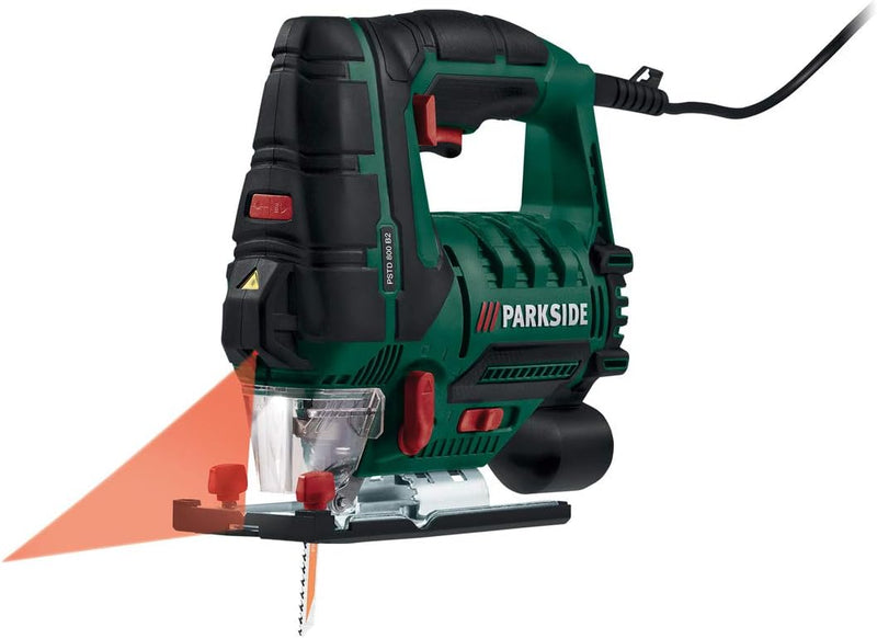 PARKSIDE® Pendelhubstichsäge PSTD 800 B2 Laserführung und LED-Arbeitslicht, Gebläsefunktion für span