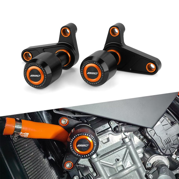 Modeer Motorrad Sturzpads Kompatibel mit DUKE 790/890 Duke/R 2018-2025 Rahmen Slider Sturzschutz duk
