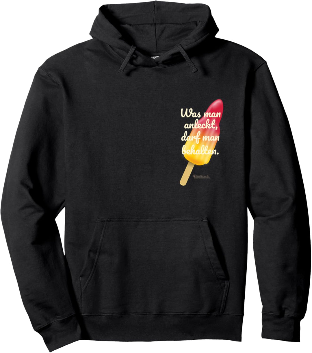 Eis am Stiel Raketeneis und Spruch Was man anleckt Eis Pullover Hoodie