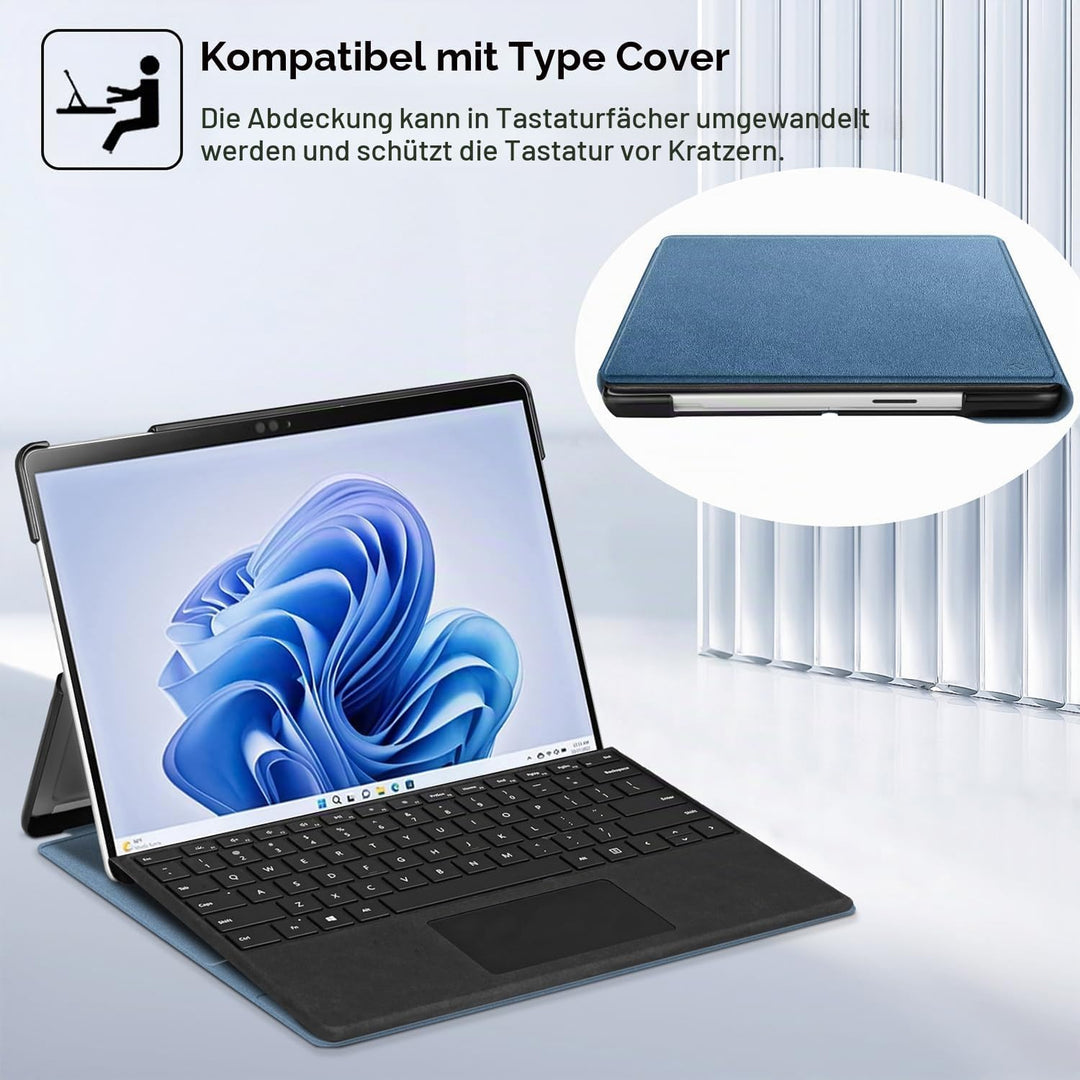 Fintie Hülle für Microsoft Surface Pro 11/10 / 9 (2024-2022) 13 Zoll - Business Schutzhülle mit Hart