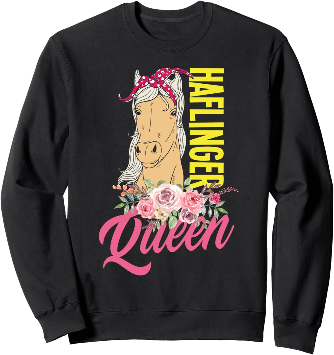 Haflinger Queen Lustiges Haflinger Pferd Reiter Pferde Sweatshirt