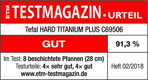 Tefal C69506 Hard Titanium Plus Pfanne | 28 cm | antihaftbeschichtet | Aluminium | schwarz 28 cm