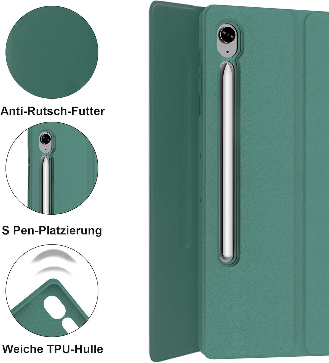 IVEOPPE Hülle mit Tastatur für Samsung Galaxy Tab S10 FE+ 13.1 Zoll Con Touchpad, Deutsches QWERTZ-L
