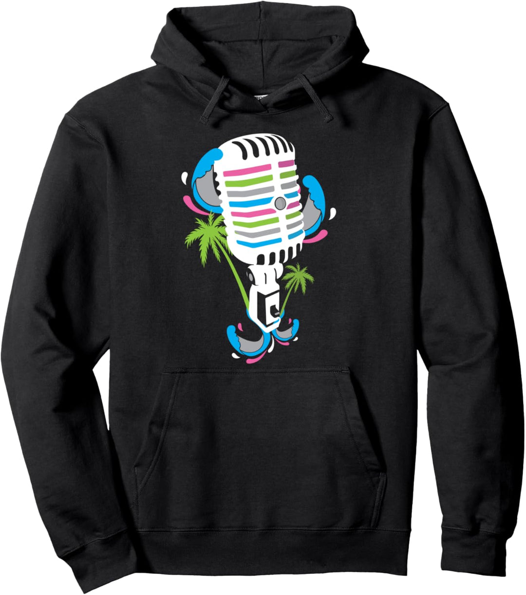 Mikrofon Strand Surfen Pullover Hoodie