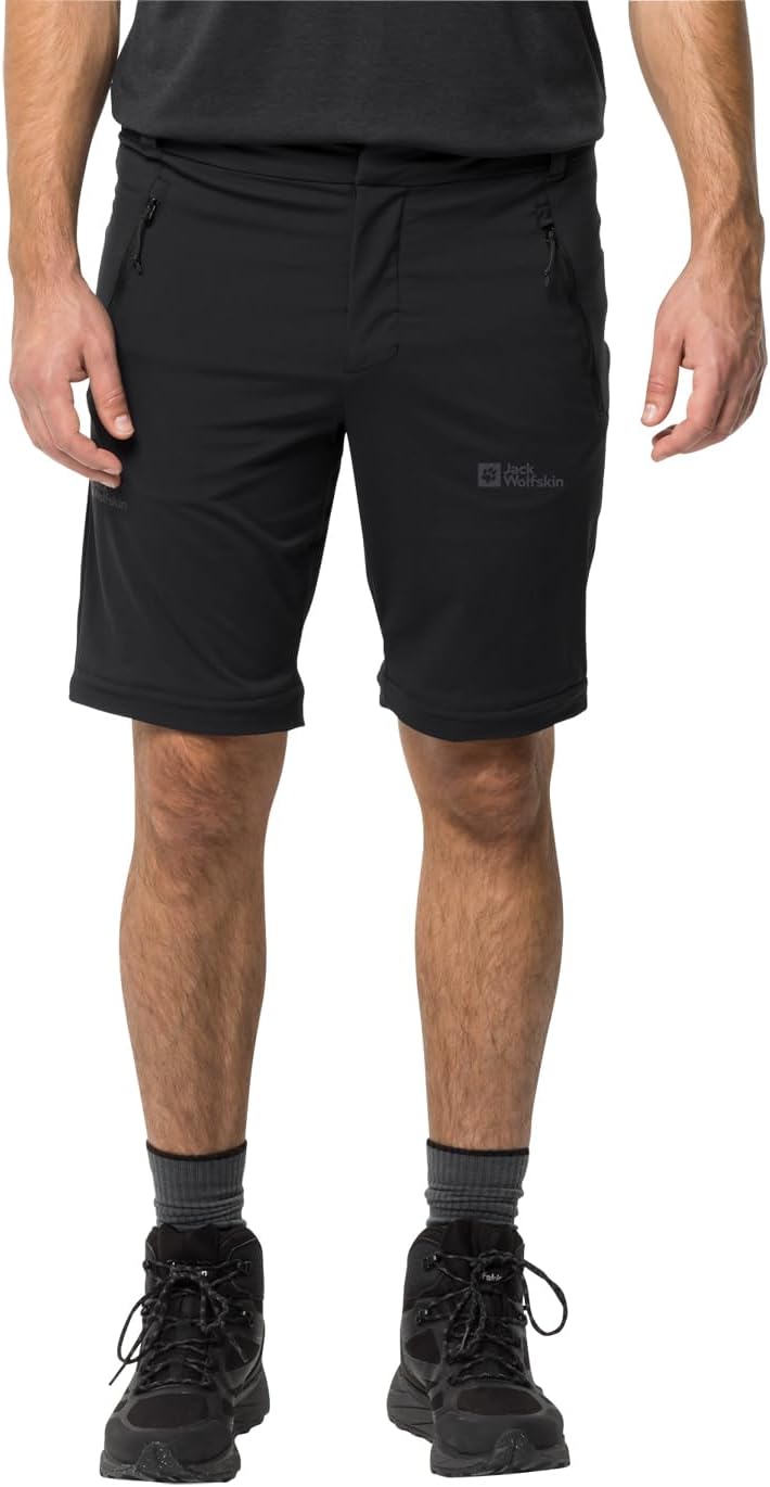 Jack Wolfskin Herren Glastal Zip Off Pants M Wanderhose 58 Schwarz, 58 Schwarz