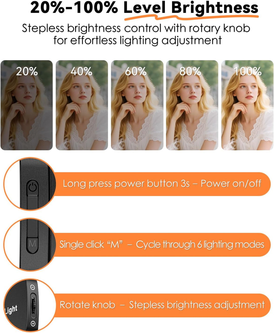 CloudValley Magnetisches Selfie Licht mit Spiegel, 3-in-1 Tragbares LED Ringlicht für iPhone & Andro