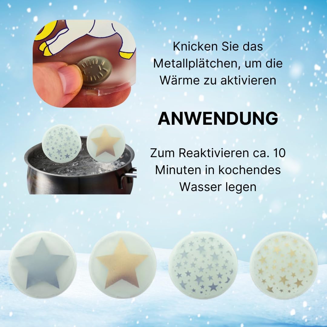 Taschenwärmer wiederverwendbar, Handwärmer, Wärmekissen, Wärmepads, Fingerwärmer für Kinder und Erwa
