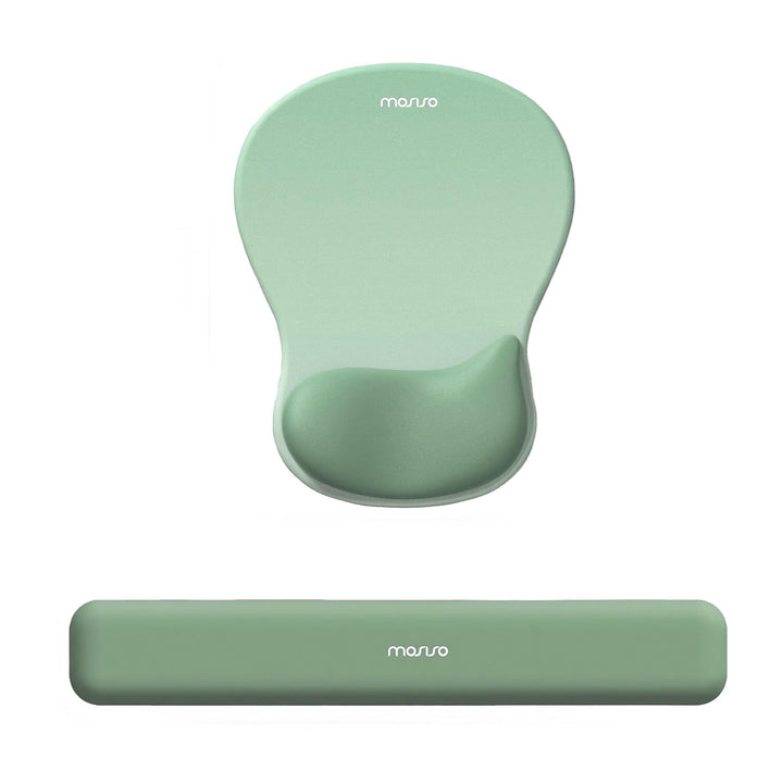 MOSISO Handgelenkstütze für Mauspad&Tastatur Set, Ergonomische Mauspad mit Konkav Gewölbtem Memory S