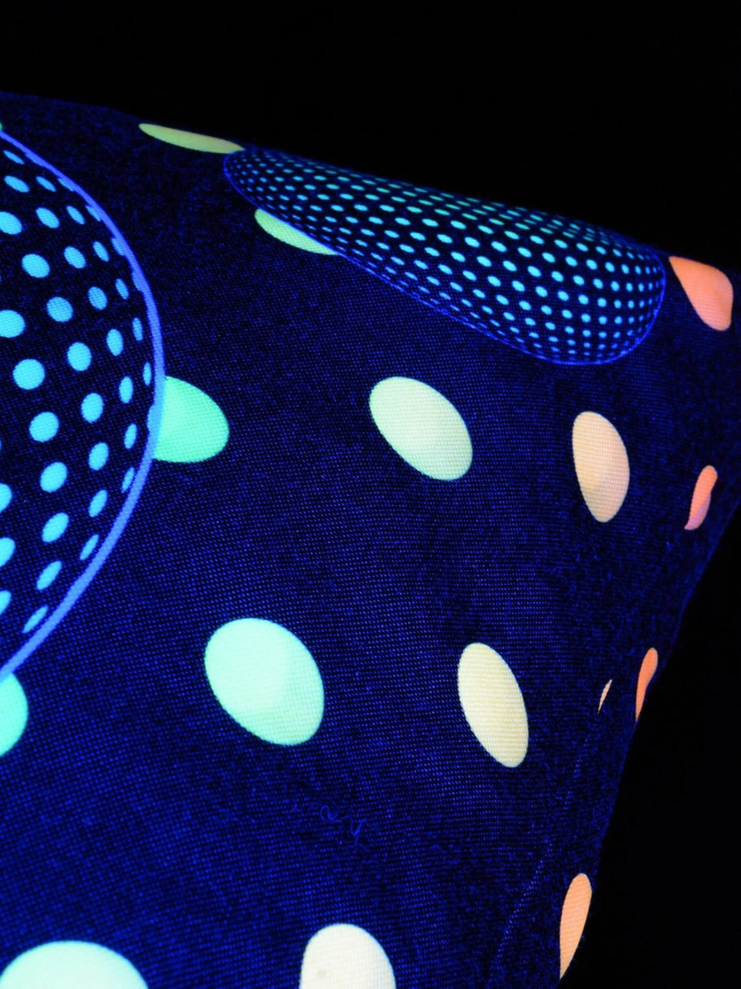 PSYWORK Schwarzlicht Kissen Neon Dots Bubble Balls, 30x50cm