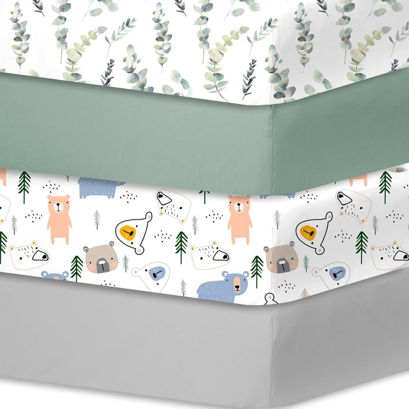 Bimocosy Spannbettlaken Spannbetttücher & Laken für Babybetten Kinderbett 70x140cm/60x120 cm, Mikrof
