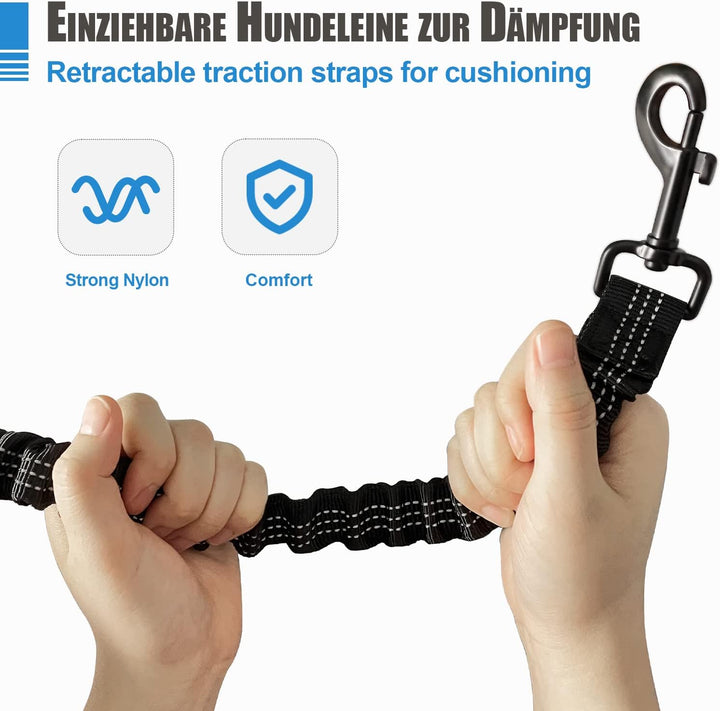 Snocyo Joggingleine Hunde, Jogging Hundeleine für Mittelgrosse und Grosse Hunde, Elastische und Refl