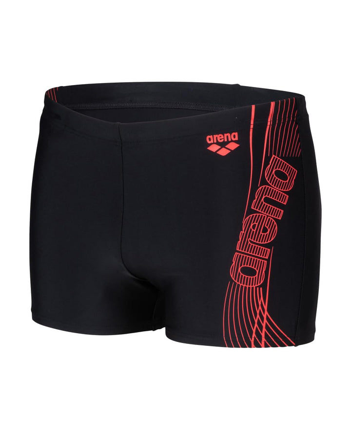 ARENA Herren Men's Dreamy Swim Short Swim Trunks (1er Pack) 44 Black-fluo Red, 44 Black-fluo Red