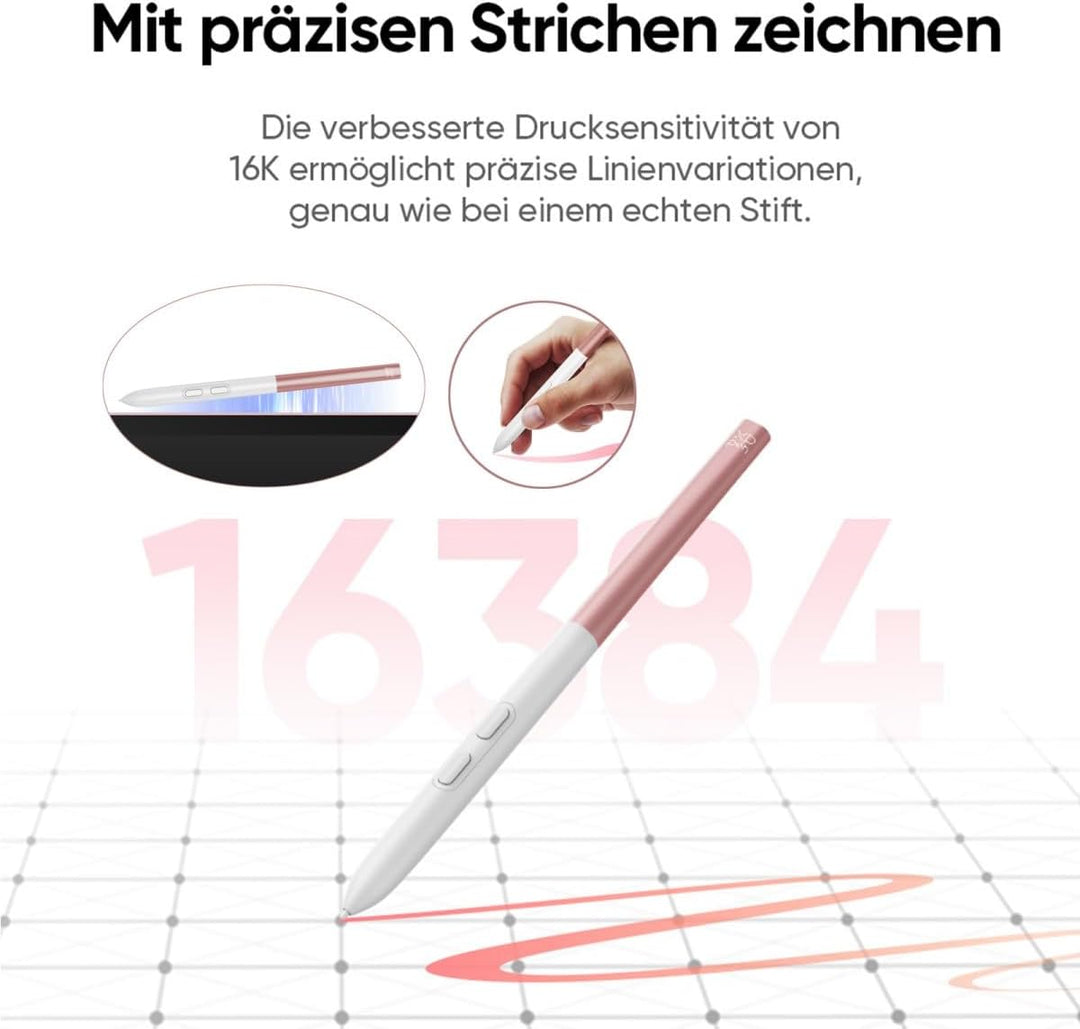 XPPen Artist 12 3rd Grafiktabletts mit Display für PC, 16384 Druckstufen, 8 Schnelltasten, 99% sRGB,