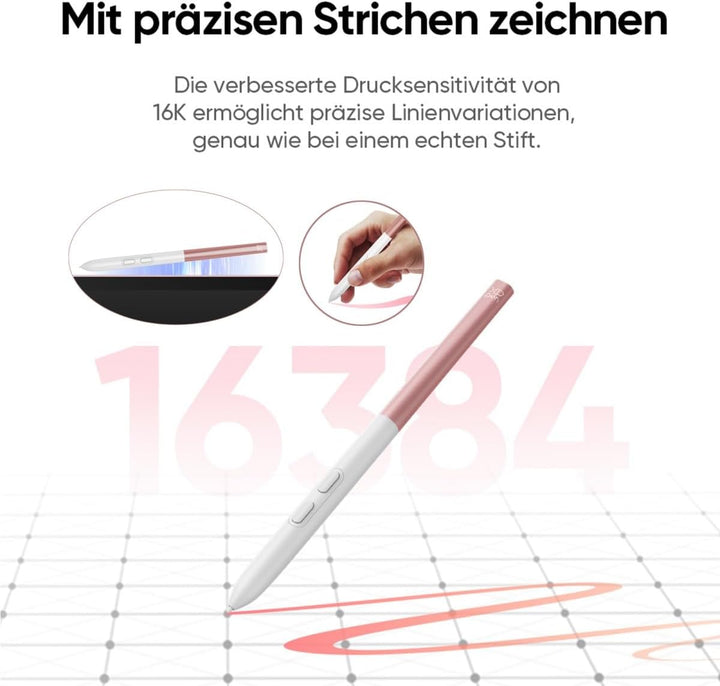 XPPen Artist 12 3rd Grafiktabletts mit Display für PC, 16384 Druckstufen, 8 Schnelltasten, 99% sRGB,