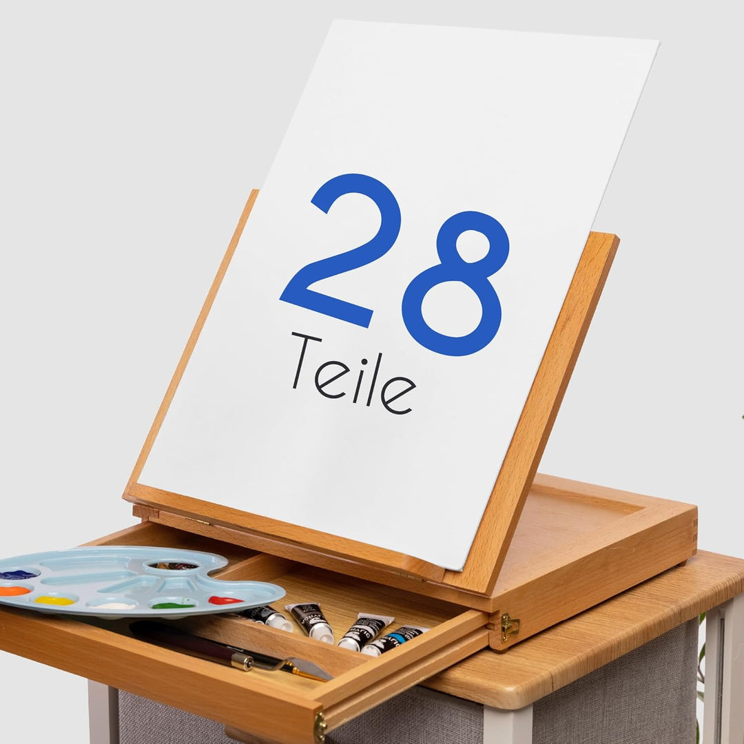 Zenacolor Leinwand Set 28 Stück - Leinwand Zum Bemalen Gross - Canvas Multi-Grössen 30x40 (A3), 24x4