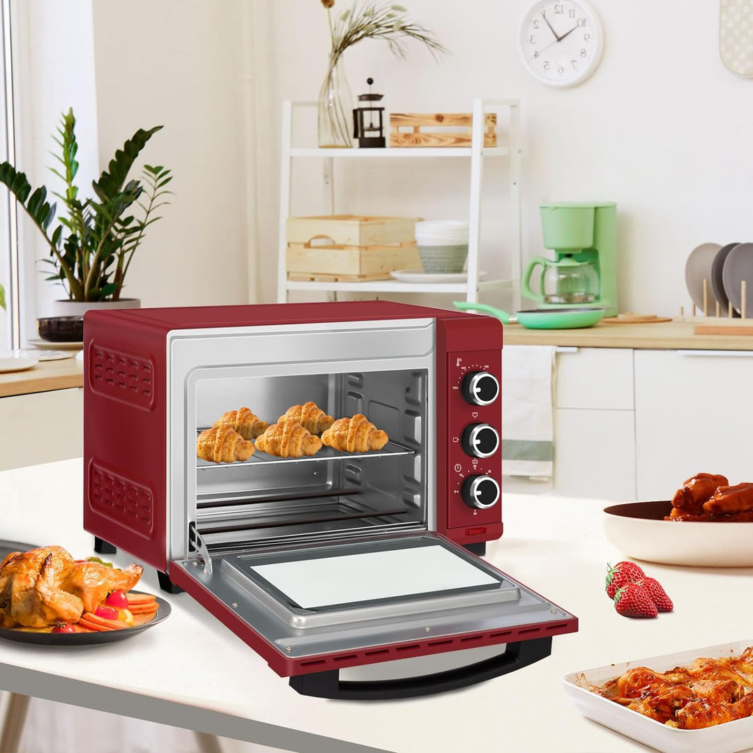 WOLTU Mini Backofen 21 L, elektrischer Minibackofen, Miniofen, Pizzaofen, 1280 W, 100-230 °C, Timer