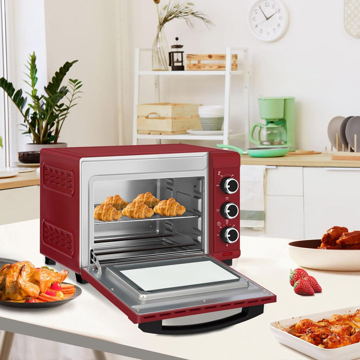 WOLTU Mini Backofen 21 L, elektrischer Minibackofen, Miniofen, Pizzaofen, 1280 W, 100-230 °C, Timer