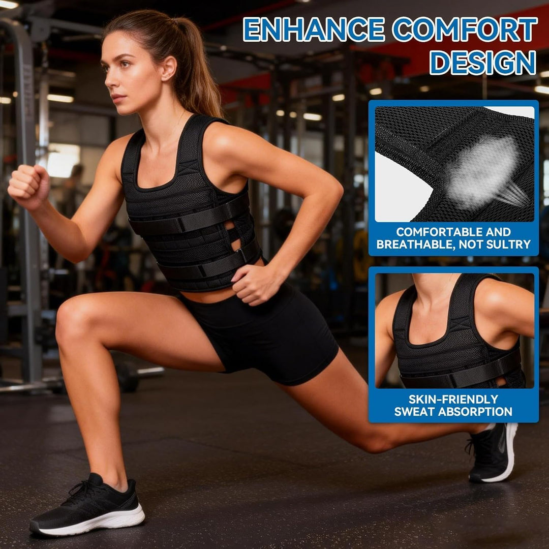 Gewichtsweste, atmungsaktive Mesh-Trainingsjacke, 15 kg Trainings-Fitnessweste zum Laufen