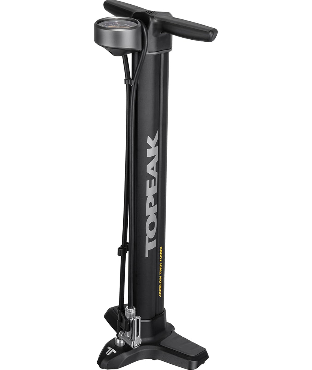 Topeak Joe Blow Twin Turbo Fusspumpe für Erwachsene, Unisex, Schwarz, Einheitsgrösse