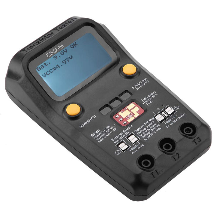ESR02 Transistor Tester SMD-Chip-Komponenten-Kondensatormessgerät Induktivitätsmessgerät für Elektri