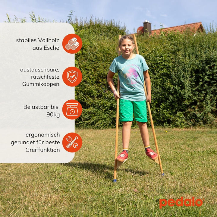 pedalo® Stelzen 190 cm I verstellbare Holzstelze I Antirutsch-Gummifüsse I Gleichgewicht I Spass, 19
