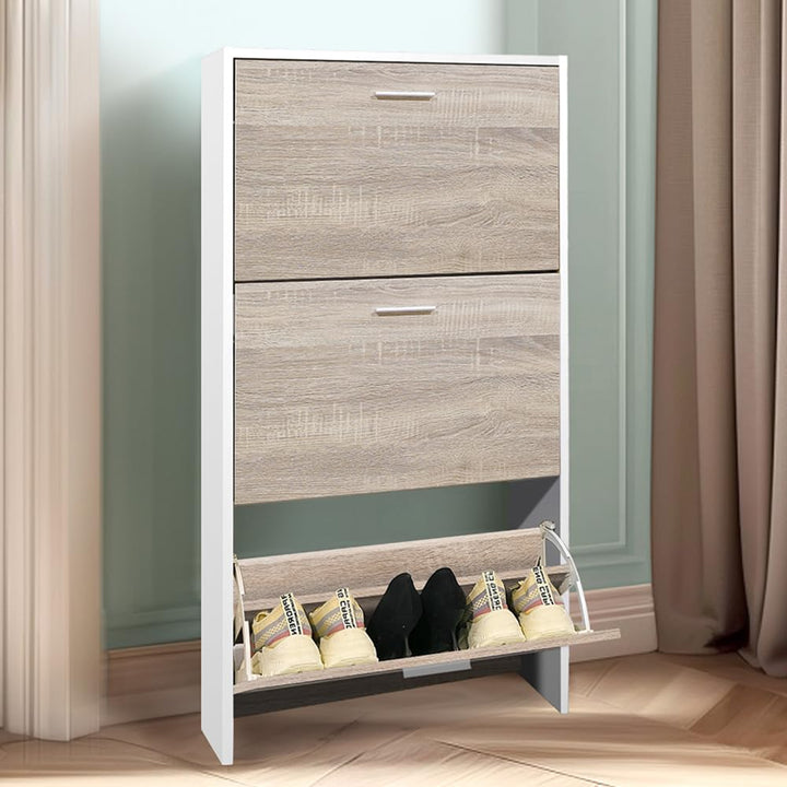 CASABEL Schuhschrank für 18 Paar – grosse Kapazität für Eingangsbereich – L 60 x T 24 x H 113 cm – T