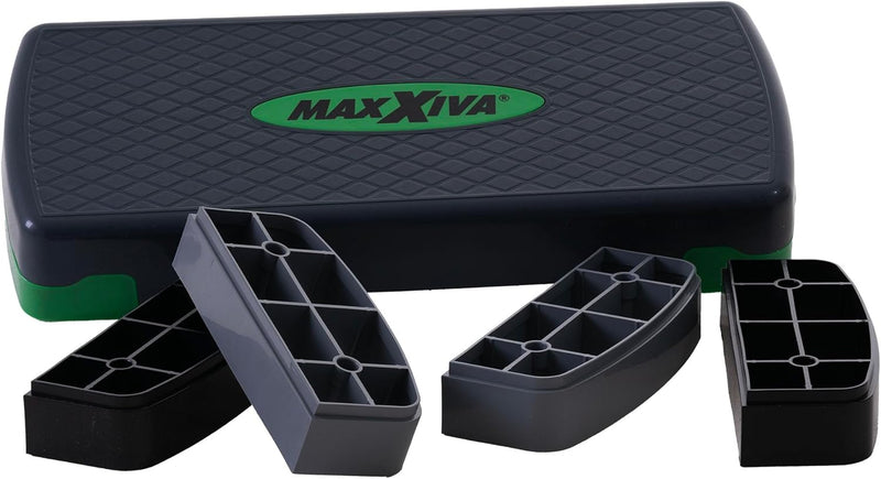 MAXXIVA® Stepper Aerobic-Fitness-Steppbrett mit Antirutsch-Matte 67 x 27 x 10/15/20 cm höhenverstell