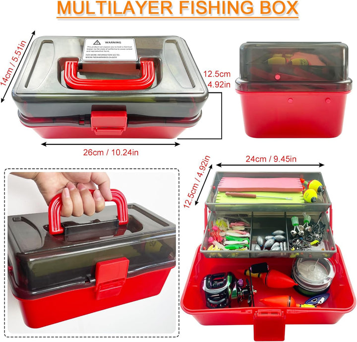 141 PCS Angelköder Angelrolle Set mit Baitcaster, Makrelenfedern Rig, Geflochtene Angelschnur, Weich