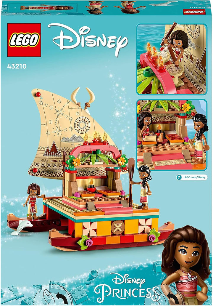 LEGO 43210 Disney Princess Vaianas Katamaran Spielzeug Boot mit Vaiana und Sina Prinzessinnen Mini-P